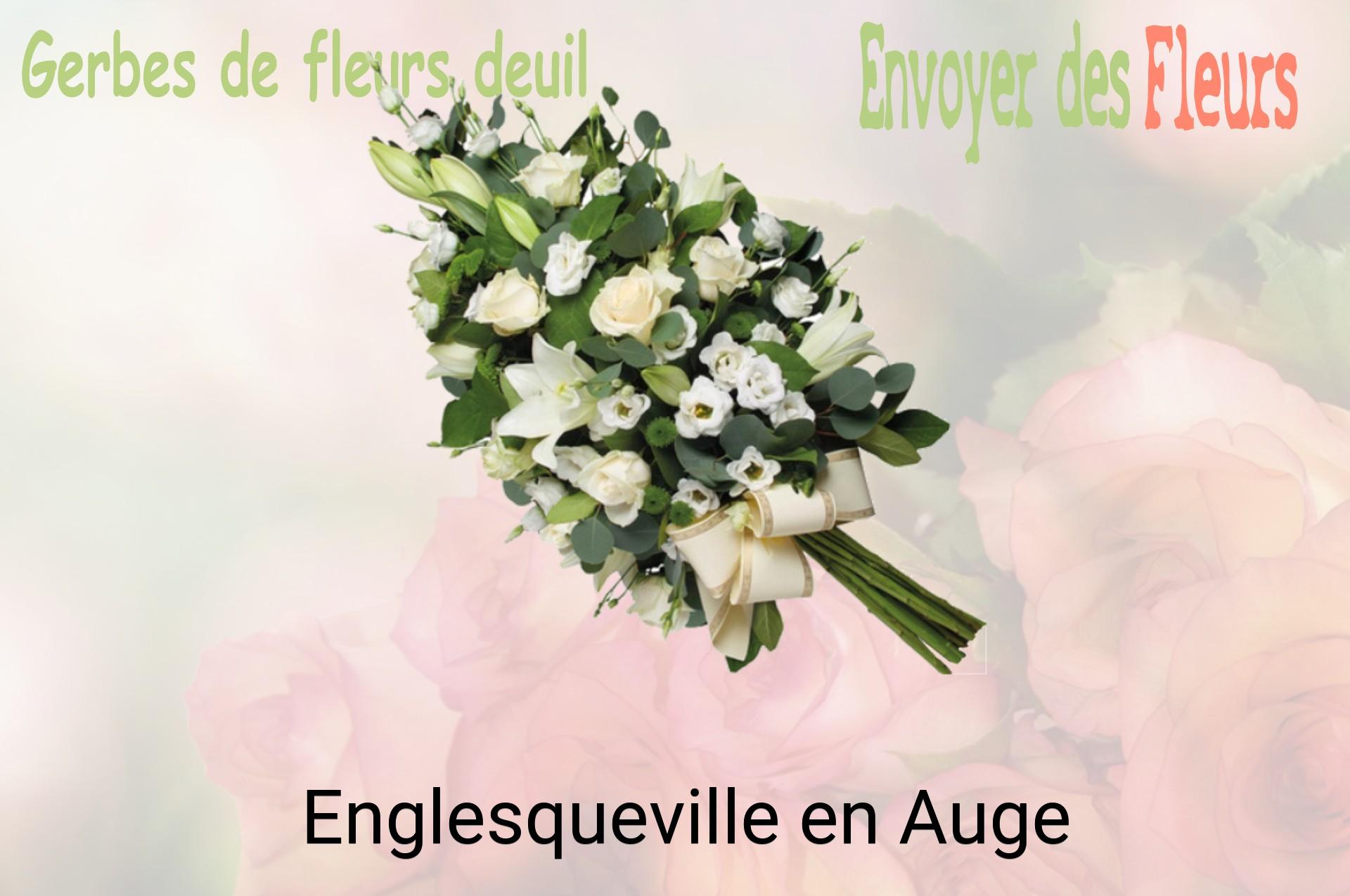 Gerbe de fleurs de deuil livrée à Englesqueville-en-Auge